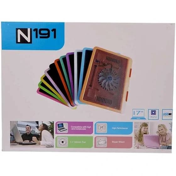 فن خنک کننده لپ تاپ N191 دارای فن 12 سانتی‌متری با گارانتی ۶ ماهه
